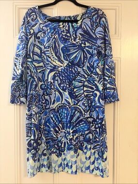 Lilly Pulitzer Blue Multi-Print Dress